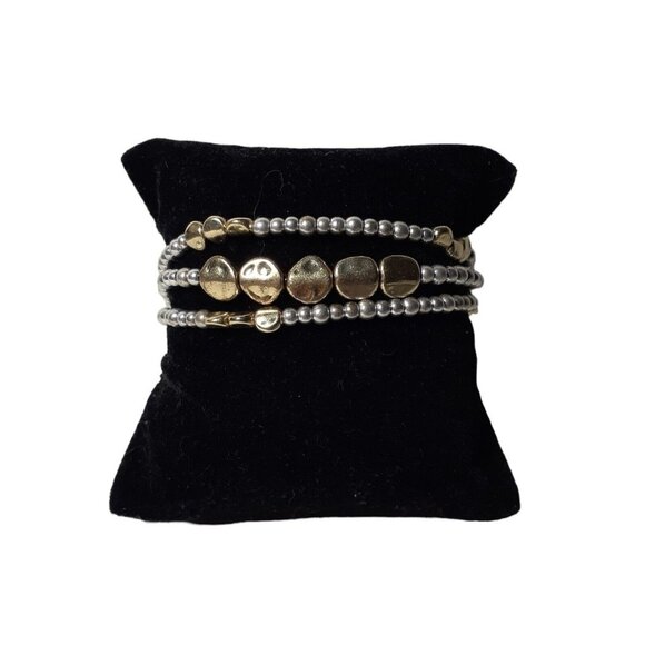 Lucky Brand Mixed Metal Beads Charm Bracelet Luck Shamrock Clover St Patricks - Picture 5 of 15